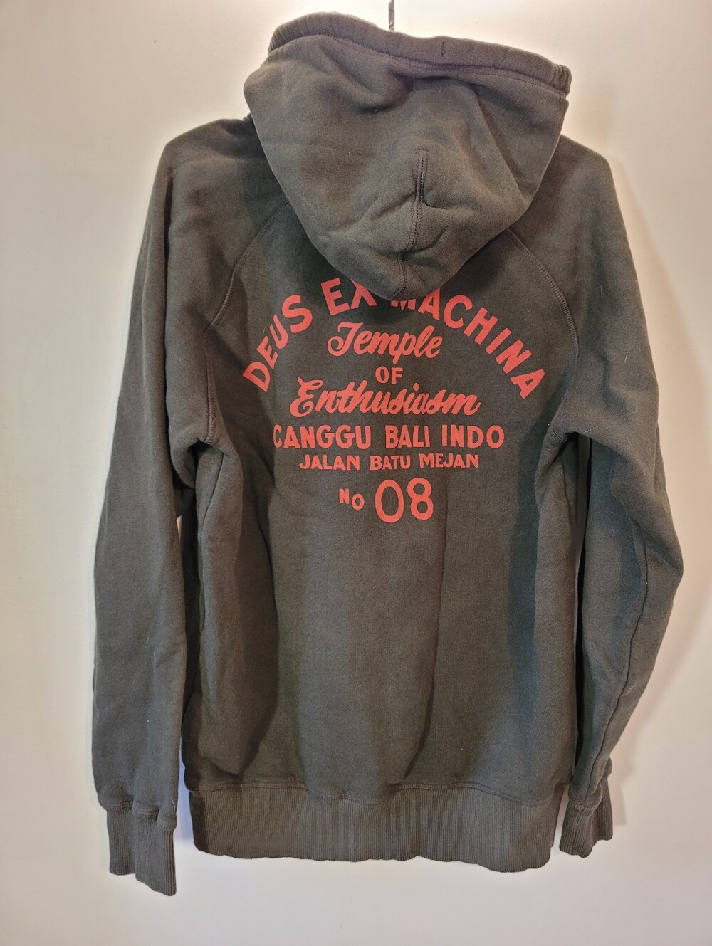 Deus Ex Machina Sunbleached Enthusiasm Beluga Green Graphic Hoodie Sweatshirt-S - Picture 2 of 13
